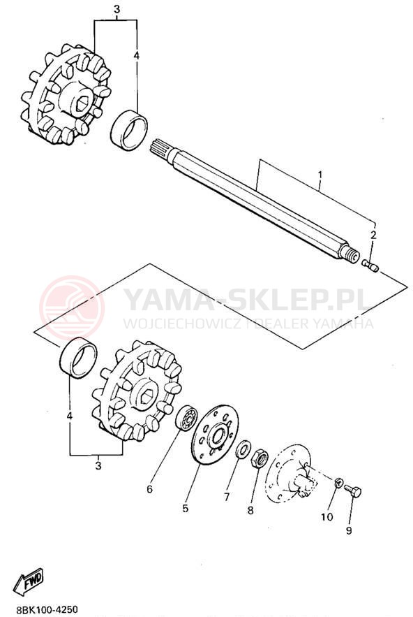 Schemat "Układ napędowy" do Yamaha VENTURE XL VT480U