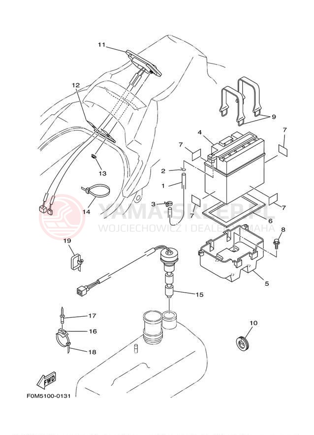 Schemat "układ elektryczny" do Yamaha XL700 XL700C