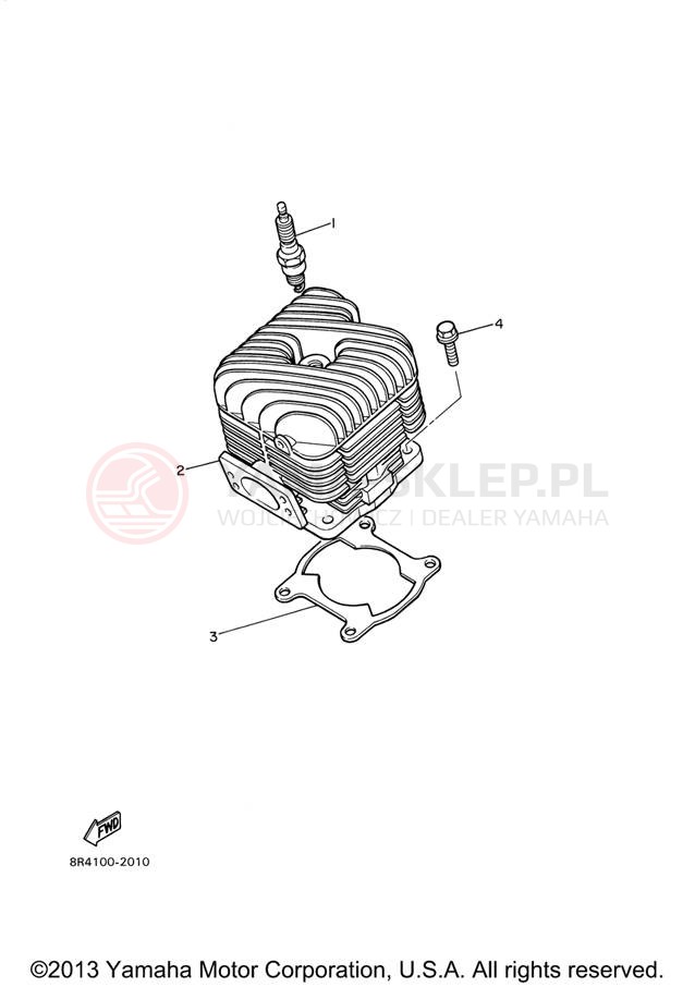 Schemat "cylinder" do Yamaha BR250TX