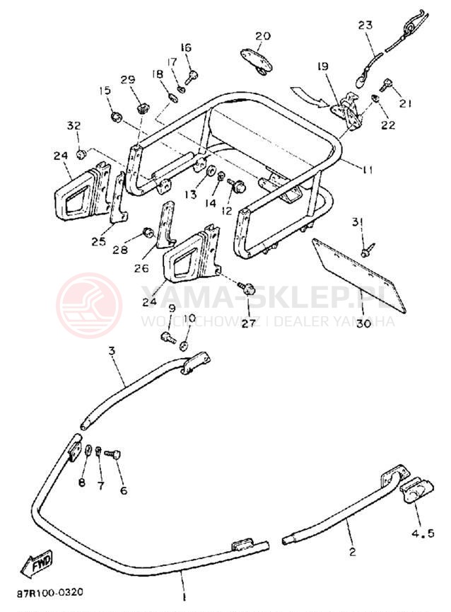 Schemat "zderzak" do Yamaha VK540 VK540ER