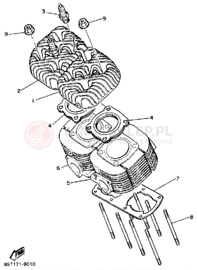 Schemat "cylinder" do Yamaha ENTICER LTR ET400TRP