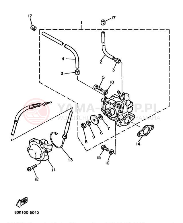 Schemat "Pompa olejowa" do Yamaha PHAZER SS PZ480A
