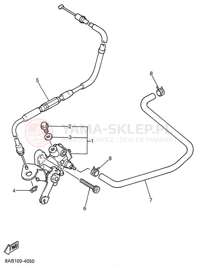 Schemat "Pompa olejowa" do Yamaha VMAX 600 VX600W