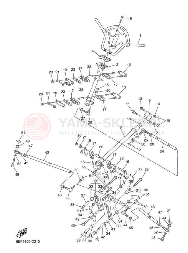 Schemat "Półki zawieszenia" do Yamaha RX-1 MOUNTAIN RX10MJ/RX10MSJ