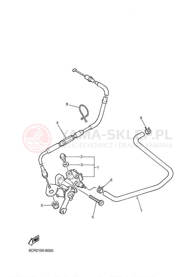Schemat "Pompa olejowa" do Yamaha V-MAX 500 VX500F