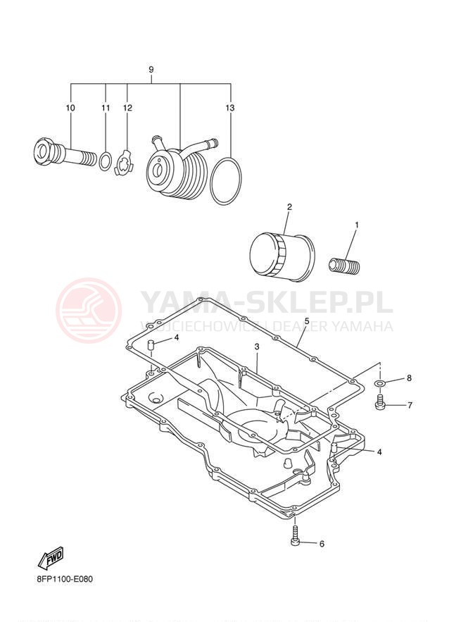 Schemat "Filtr oleju" do Yamaha ATTAK RXW10L