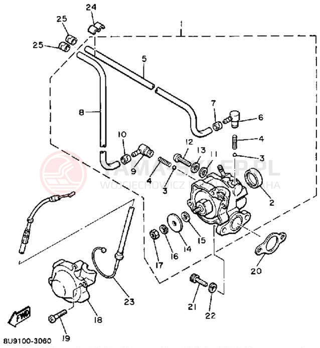 Schemat "Pompa olejowa" do Yamaha V-MAX VMX540H