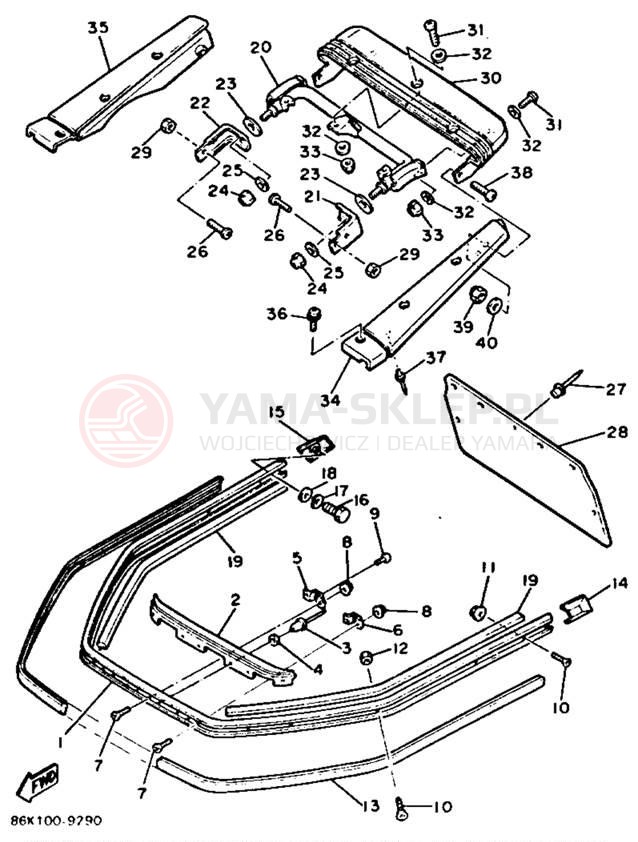 Schemat "zderzak" do Yamaha XL-V XL540P