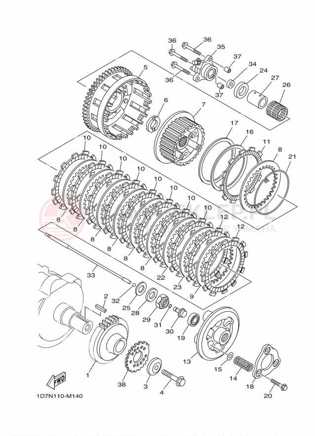 Schemat "sprzęgło" do Yamaha RAIDER S XV19CSFCR/XV19CSFR