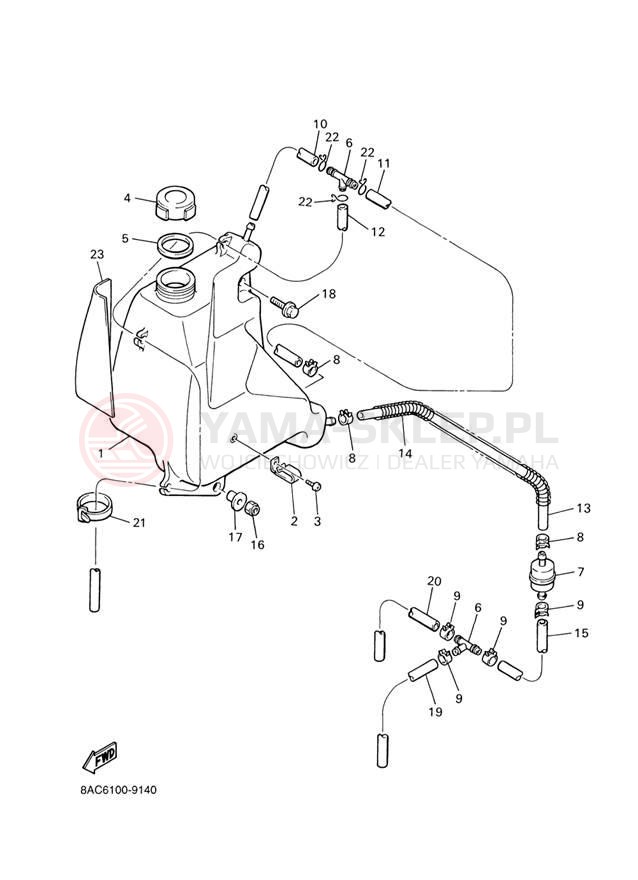 Schemat "Miska olejowa" do Yamaha VK540 III VK540EJ