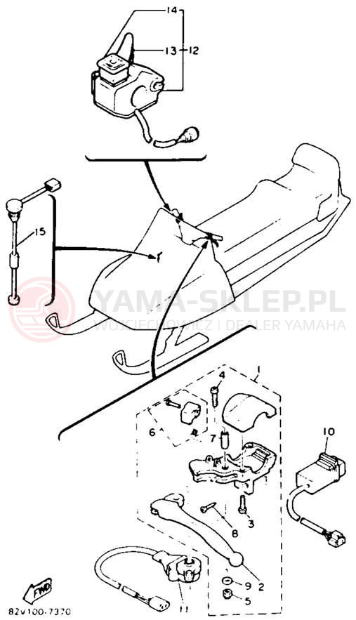 Schemat "układ elektryczny" do Yamaha XLV XL540M