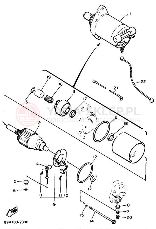 Schemat "rozrusznik" do Yamaha VENTURE GT VT480GTT