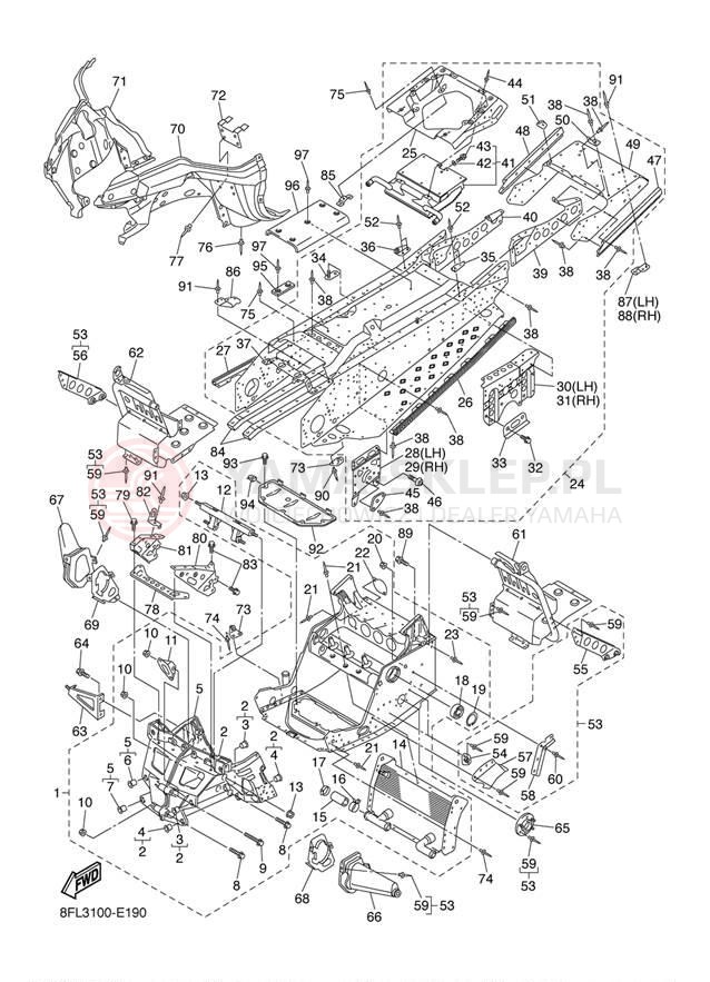 Schemat "rama" do Yamaha RAGE RSG90L