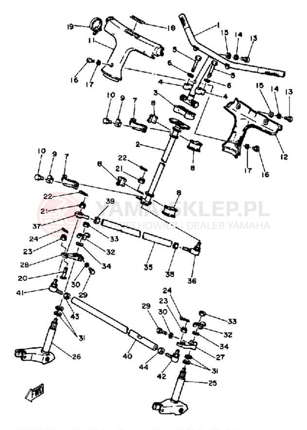 Schemat "Kierownica i osprzęt" do Yamaha EC540C