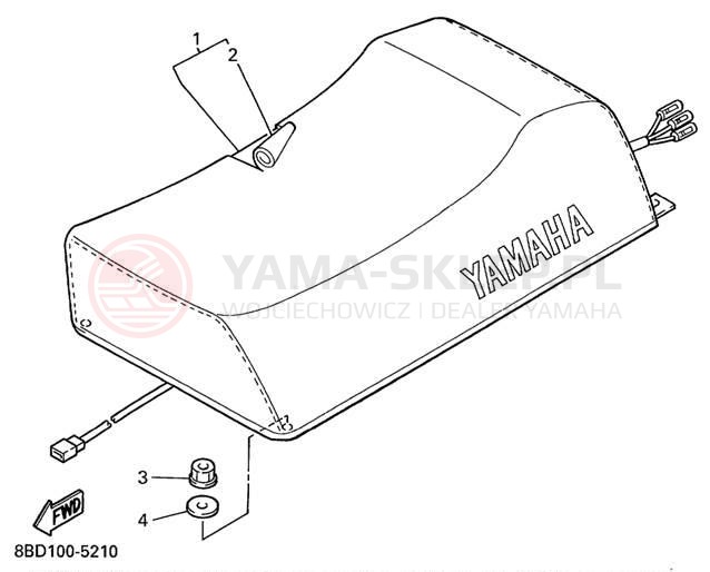 Schemat "siedzenie" do Yamaha BRAVO LT BR250TC