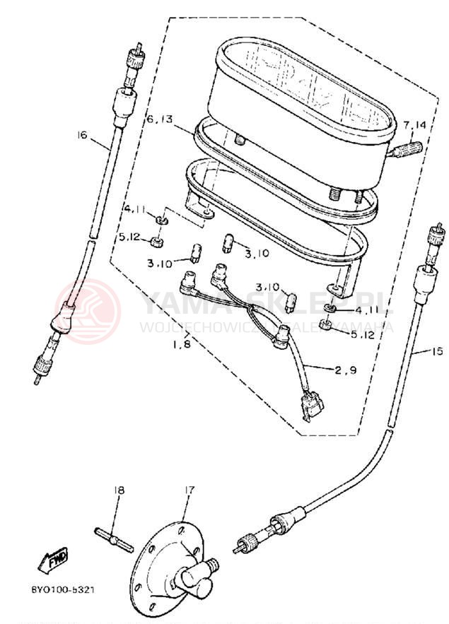 Schemat "licznik" do Yamaha SRV SR540M