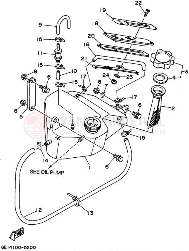 Schemat "Miska olejowa" do Yamaha WAVE RUNNER III GP WRA700T