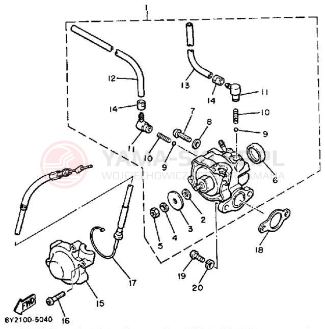 Schemat "Pompa olejowa" do Yamaha ENTICER 340 ET340K