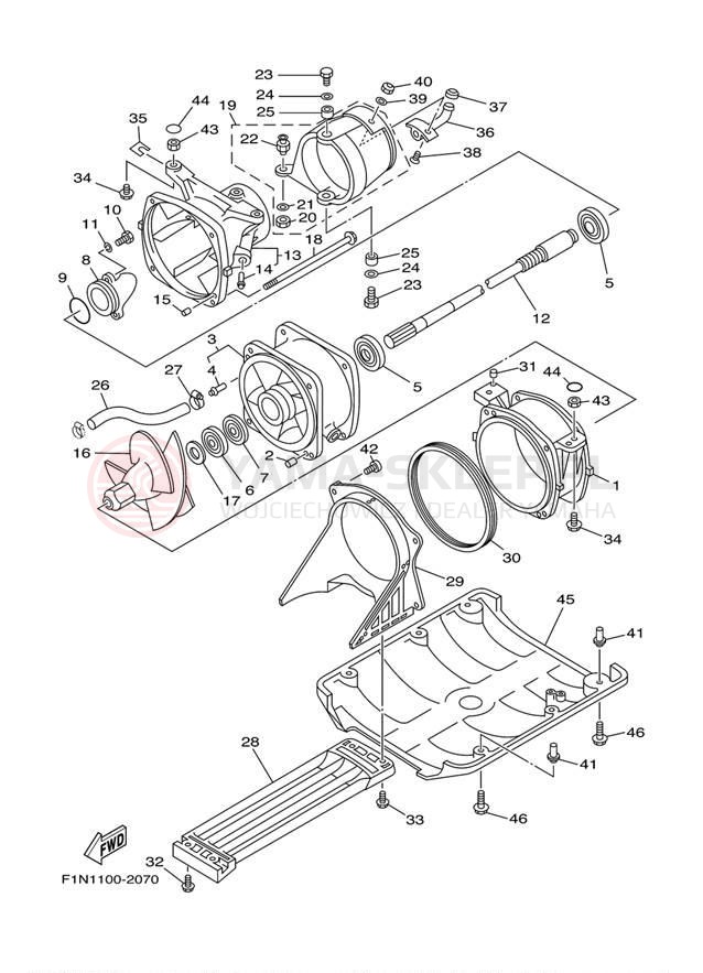 Schemat "JET UNIT" do Yamaha SuperJet SJ700BE