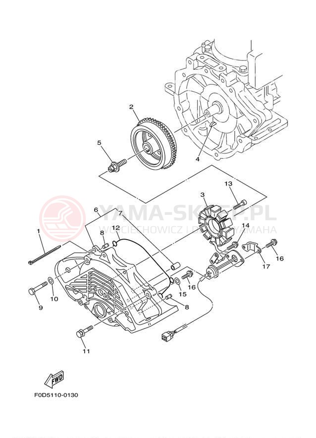 Schemat "prądnica" do Yamaha XLT1200 XA1200AC