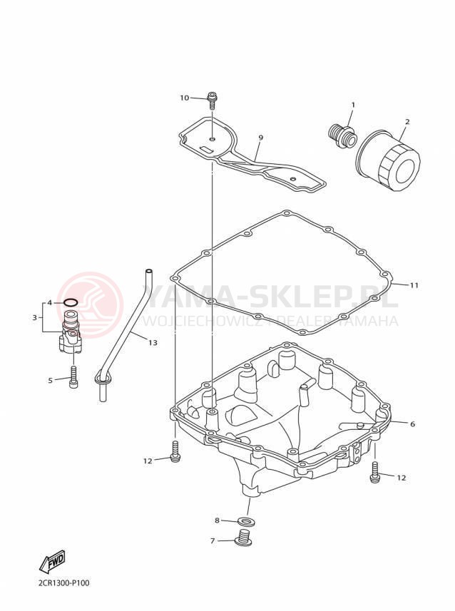 Schemat "Filtr oleju" do Yamaha YZFR1M YZFR1MF/YZFR1MFC