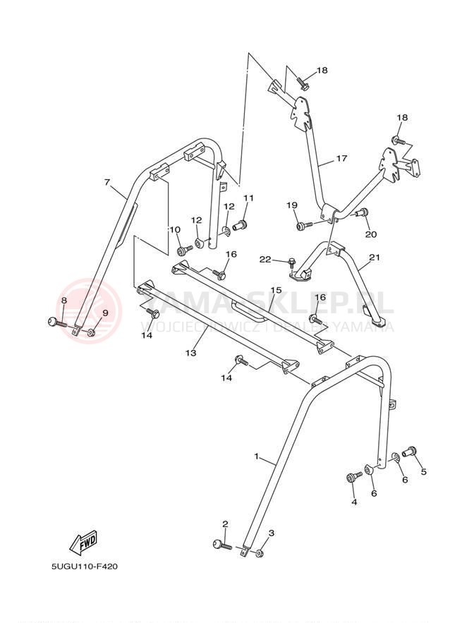 Schemat "GUARD" do Yamaha RHINO 450 HUNTER YXR45FHW
