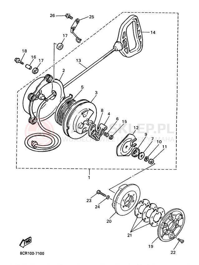 Schemat "rozrusznik" do Yamaha VENTURE 500 VT500B/VT600B