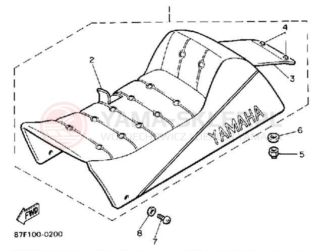 Schemat "siedzenie" do Yamaha PHAZER II PZ480P