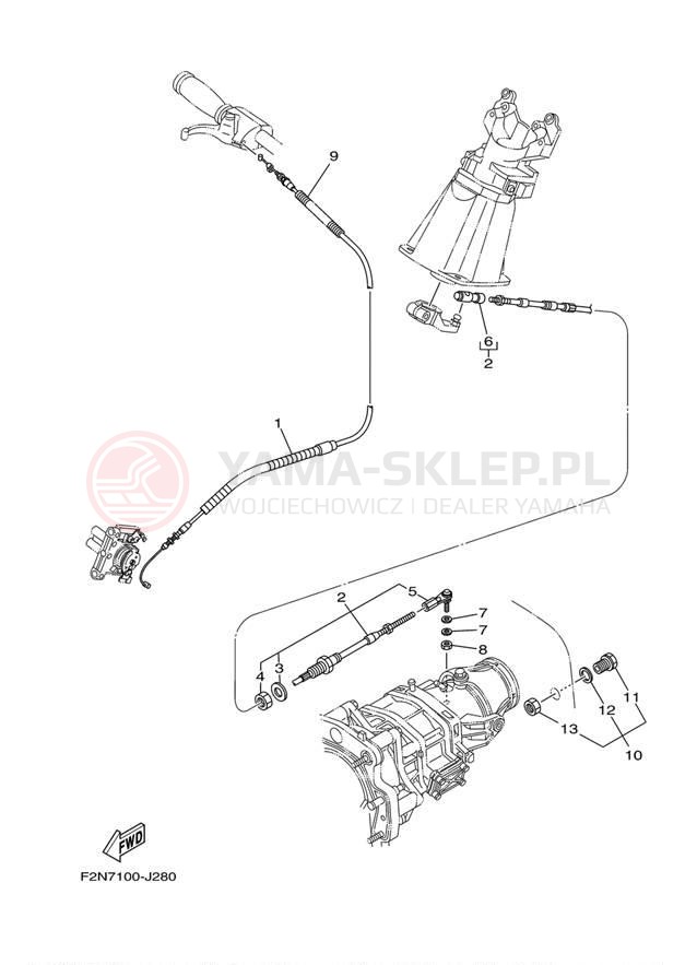 Schemat "Układ chlodzenia" do Yamaha WAVERUNNER VX SPORT VX1100CL