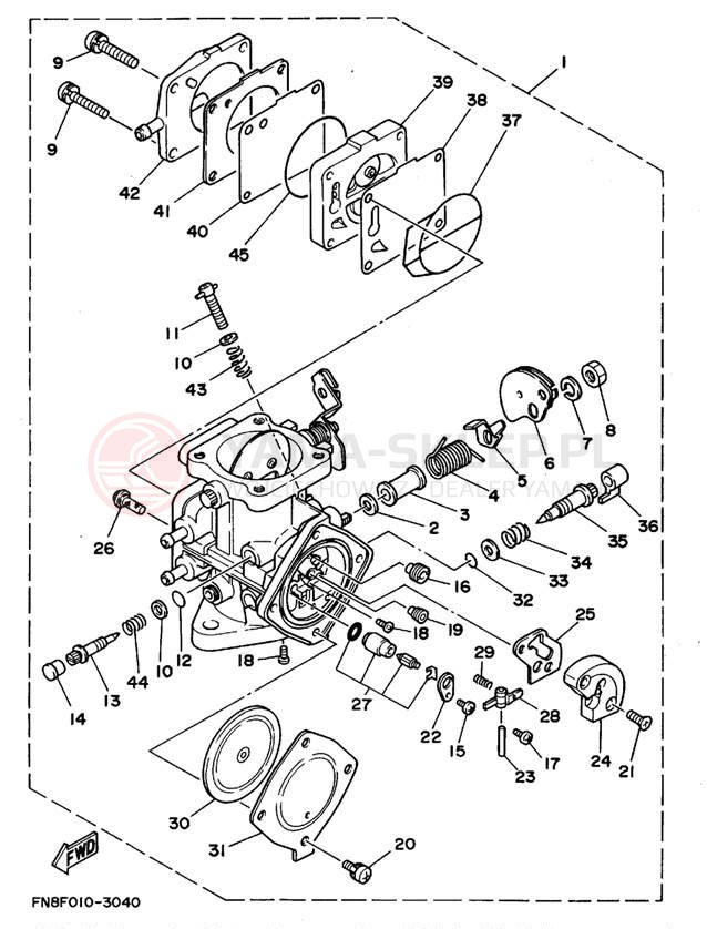 Schemat "Gaźnik" do Yamaha WAVE RUNNER III GP WRA700S
