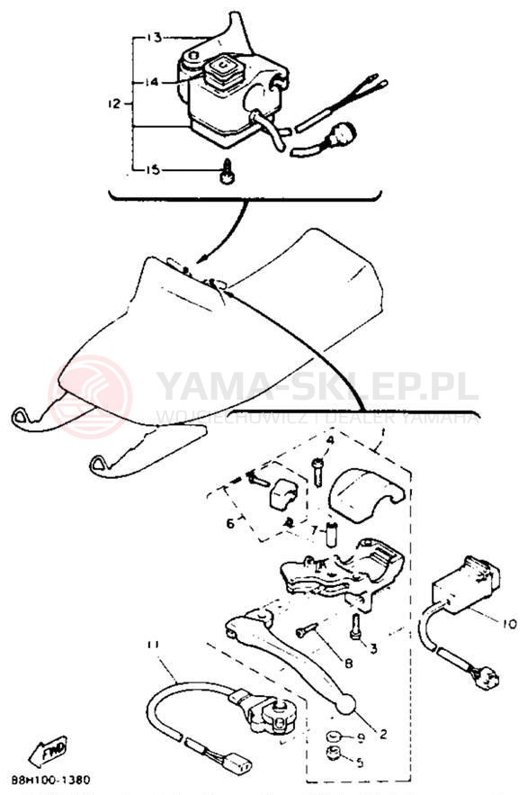 Schemat "układ elektryczny" do Yamaha ENTICER II LT ET410TRT