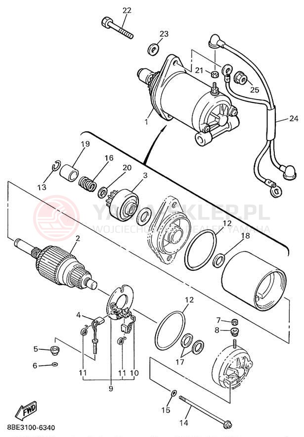 Schemat "rozrusznik" do Yamaha OVATION LE CS340EC