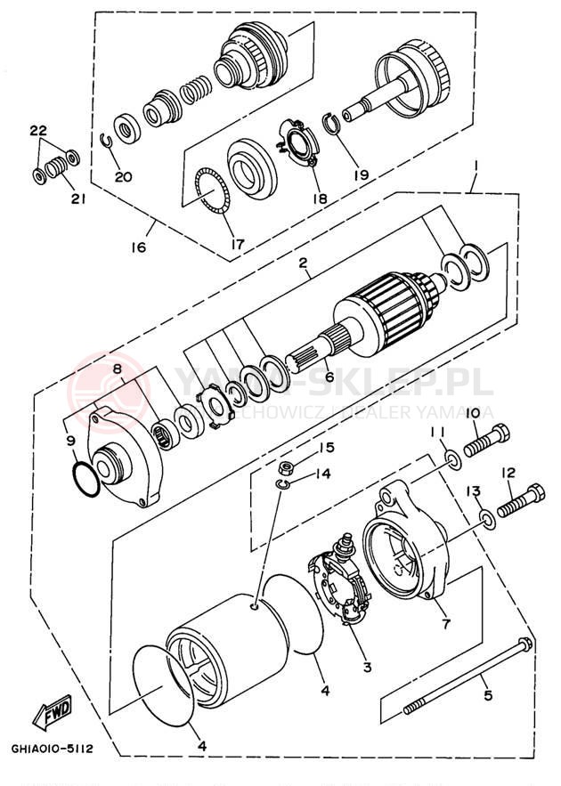 Schemat "rozrusznik" do Yamaha WAVE VENTURE 760 WVT760V