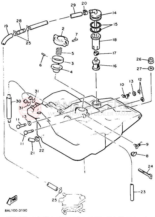Schemat "zbiornik paliwa" do Yamaha PHAZER II PZ480T