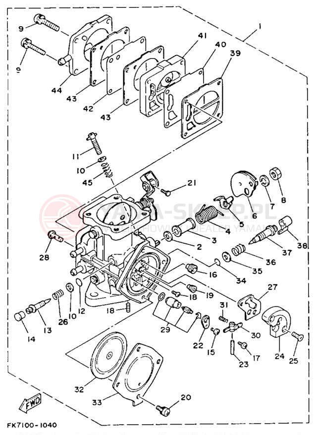 Schemat "Gaźnik" do Yamaha WAVERUNNER LX WR650R