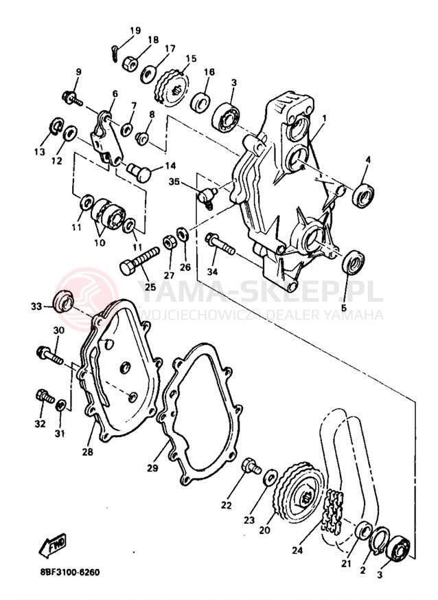 Schemat "Układ napędowy" do Yamaha PHAZER SS ELECTRIC PZ480EB