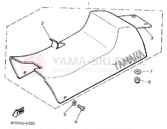 Schemat "siedzenie" do Yamaha SRV SR540L