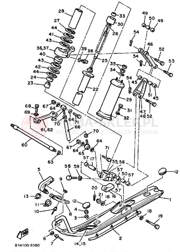 Schemat "płozy" do Yamaha PHAZER PZ480K