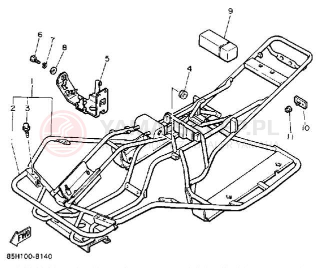 Schemat "rama" do Yamaha SNOSCOOT (ELEC START) SV80EP