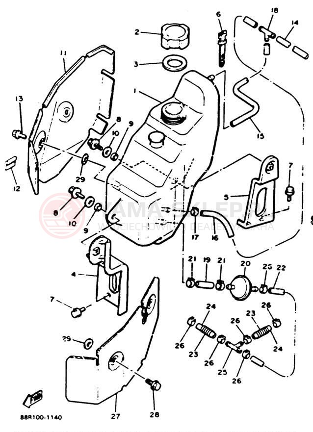 Schemat "Miska olejowa" do Yamaha EXCITER II EX570T