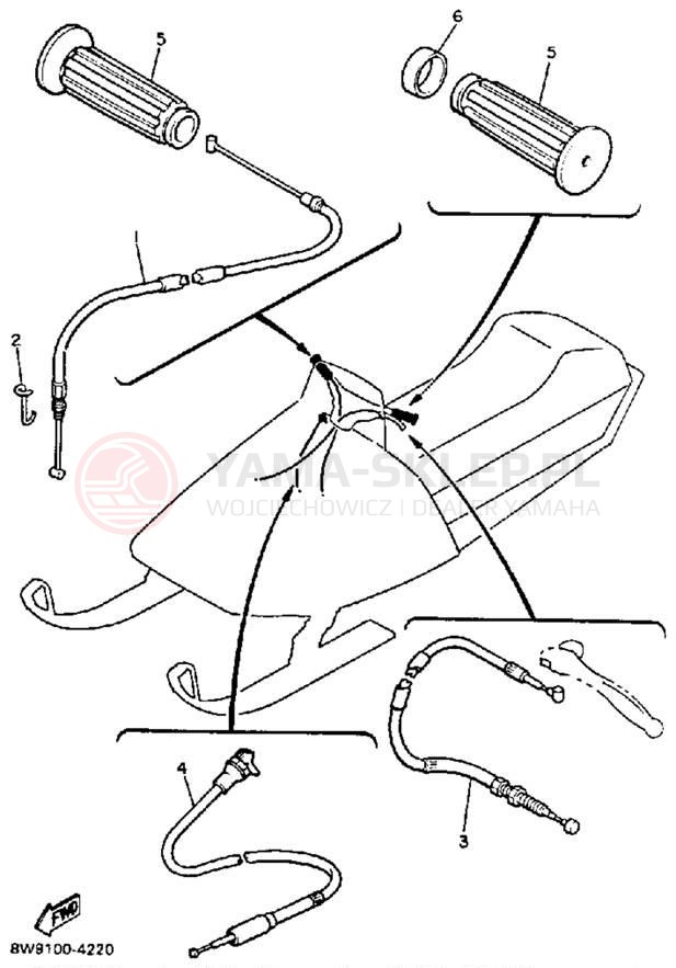 Schemat "Układ chlodzenia" do Yamaha ENTICER 340 ET340K