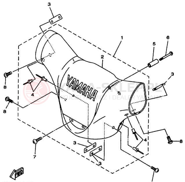 Schemat "Półki zawieszenia" do Yamaha WAVE BLASTER II WB760V