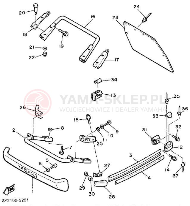 Schemat "zderzak" do Yamaha ENTICER 340 ET340M