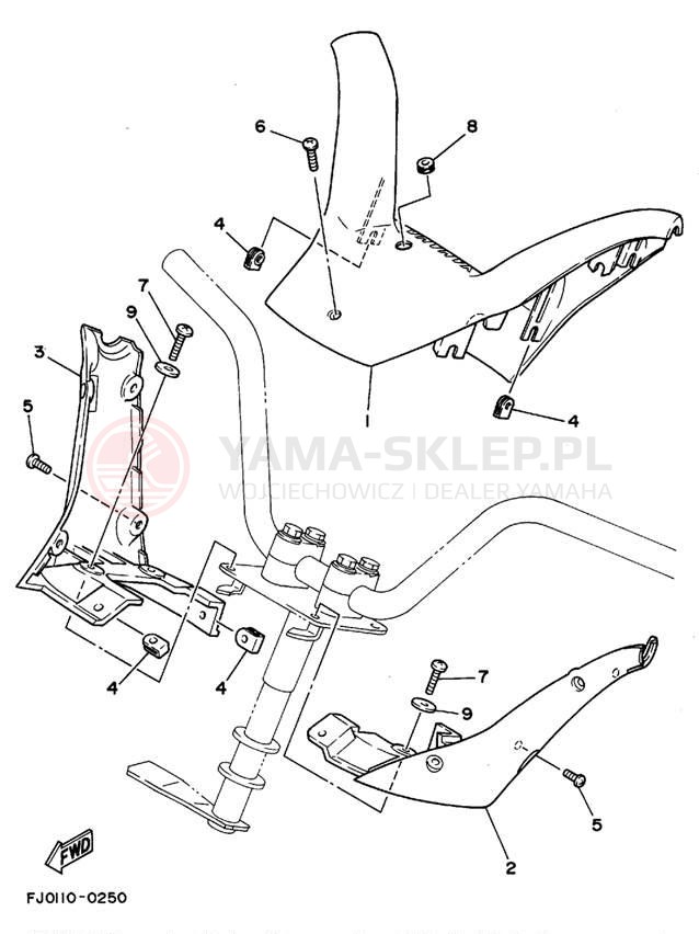 Schemat "Półki zawieszenia" do Yamaha WAVE RUNNER III GP WRA700T