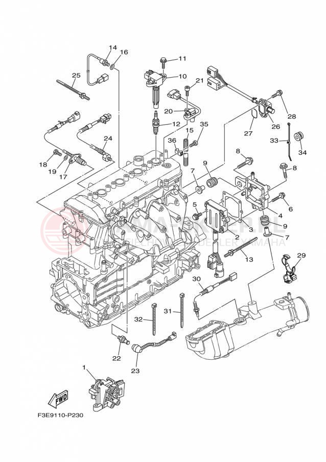 Schemat "układ elektryczny" do Yamaha SX192 RM1800CP/RM1800DP