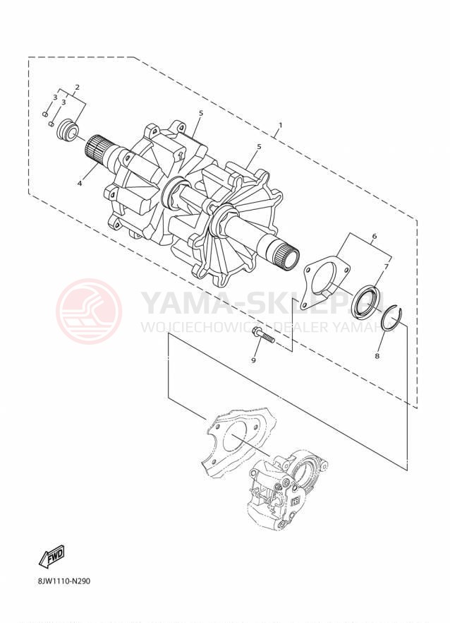 Schemat "Układ napędowy" do Yamaha SRVIPER R TX LE SR10RLFO