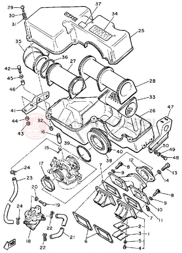 Schemat "Wtrysk paliwa" do Yamaha EX440E