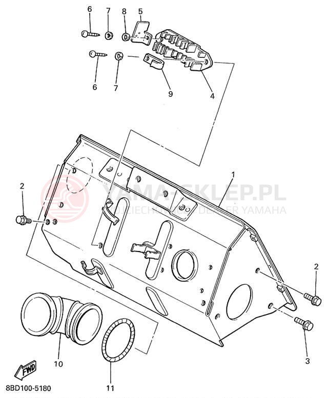 Schemat "STEERING GATE" do Yamaha BRAVO LT BR250TC