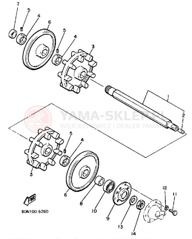 Schemat "Układ napędowy" do Yamaha V-MAX VMX540J