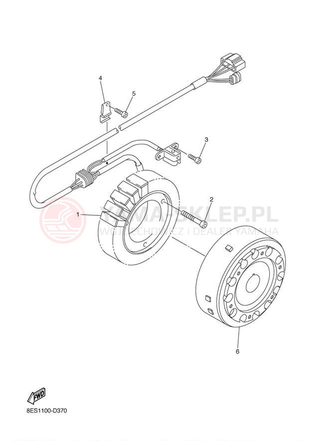 Schemat "prądnica" do Yamaha VECTOR GT RS90GTW